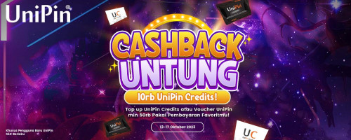 Top Up di UniPin Dapatkan Cashback Untung 10rb Buat Kamu di Pertengahan Bulan!